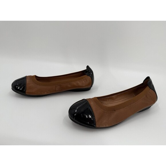 Josef Seibel Brown Leather Cap Toe Slip On Flats Shoes Women's EU 37 US 7 - Picture 2 of 9